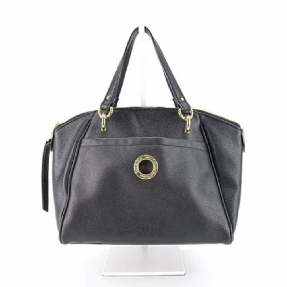 JUICY COUTURE Black Pebbled Leather Handbag